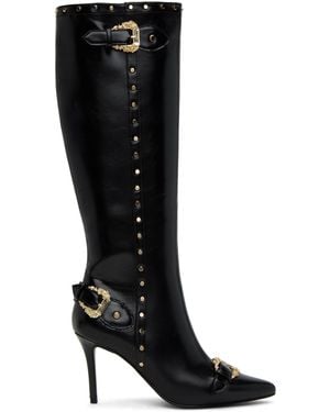 Versace Jeans Couture Ssense限定 ハードウェア ブーツ - ブラック