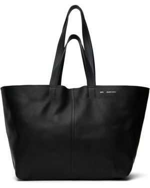 Ami Paris ブラック ミディ レザー トートバッグ