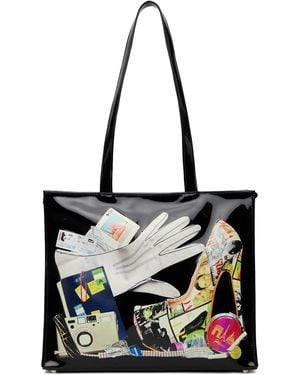 VAQUERA Trompe L'Oeil Tote - Black