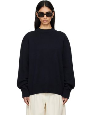 Frankie Shop ネイビー Rafaela ショルダーパッド セーター - ブルー