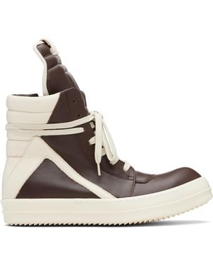 Rick Owens Temple Geobasket Trainers - Brown