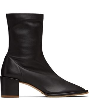 BY FAR Josiah Lamb Nappa Leather Ankle Boots - Black