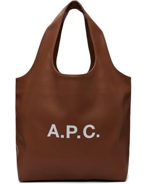 A.P.C. タン Ninon トートバッグ - ブラウン