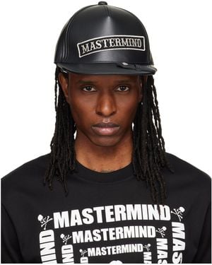 MASTERMIND WORLD Faux-Leather Cap - Black
