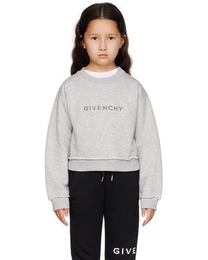 Givenchy キッズ｜グレー ロゴ刺繍 スウェットシャツ - ホワイト