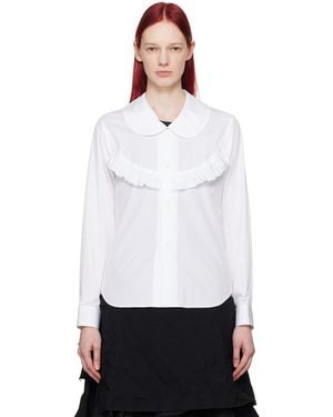 COMME DES GARÇON BLACK Ruffle Shirt - White