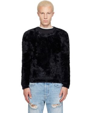 Marine Serre Wild Fluffy Knit Crewneck Jumper - Black