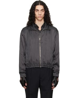 Ernest W. Baker Pin Stripe Track Jacket - Black