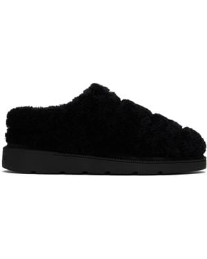 Canada Goose Mules Porteau Noires En Peau Retournée