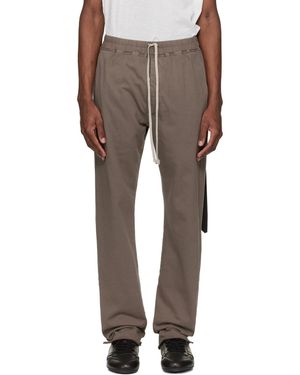 Rick Owens Taupe Temple Berlin Drawstring Joggers - Multicolour
