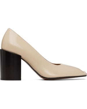 Maison Margiela Off- Piped Heels - White