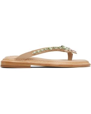 Simone Rocha Embellished Flower Flip-Flops - Black