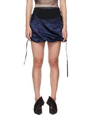 OTTOLINGER Drape Bomber Miniskirt - Blue