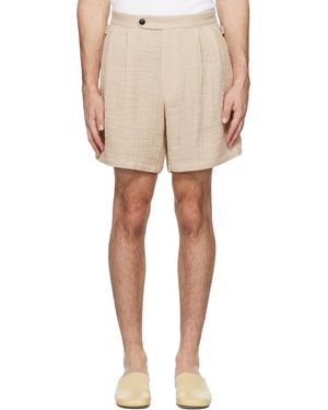 Tonywack Double Weave Linen Shorts - Natural