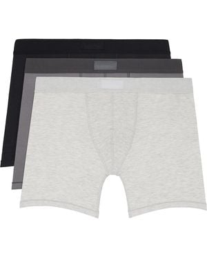 Skims Three-Pack Cotton 5 Boxer Briefs - White
