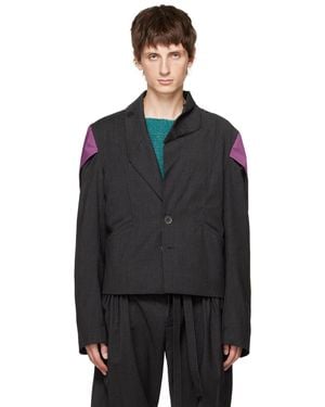 Kiko Kostadinov Grey Megara Blazer - Black