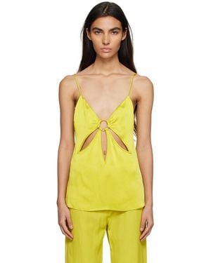 Stella McCartney Yellow V-neck Tank Top