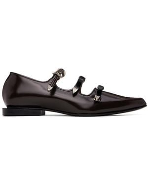 Toga Ssense Exclusive Pointed Toe Ballerina Flats - Black