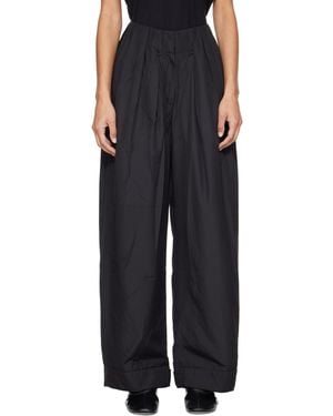 OPEN YY Fluid Full Gather Trousers - Black