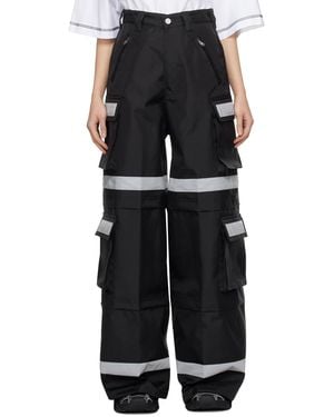 Vetements ブラック リフレクター カーゴパンツ