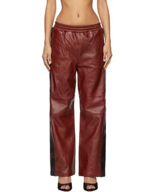 Doublet Basketball Leather Trousers - Red