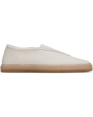 Lemaire Baskets Linoleum Blanc Cassé À Gousset Élastique - Noir
