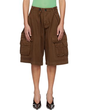 Abra Pleated Cargo Shorts - Black
