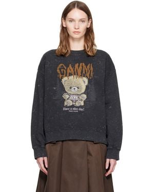 Ganni Forest Teddy Sweatshirt - Black