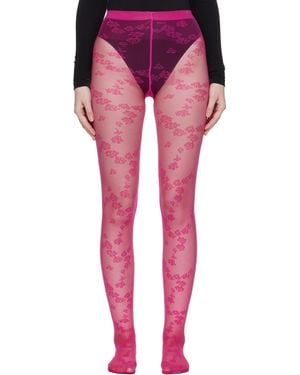 Wolford Floret Tights - Red