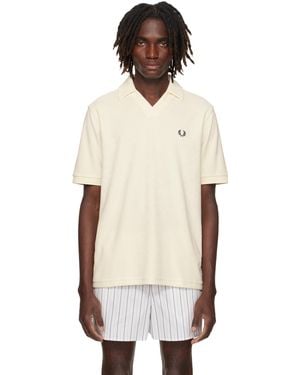 Fred Perry Off- Open Collar Towelling Polo - Multicolour