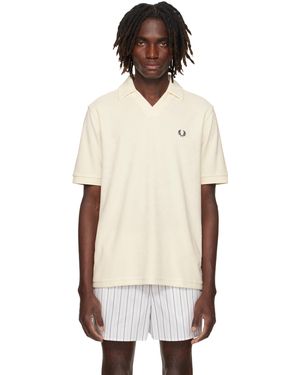 Fred Perry Off- Open Collar Towelling Polo - Multicolour