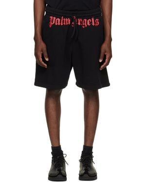 Palm Angels Waist Logo Shorts - Black