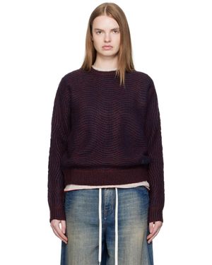 Dime Mohair Wave Knit Jumper - Black