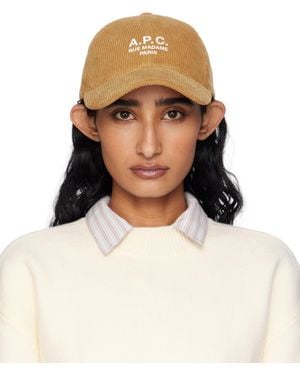 A.P.C. Tan Charlie 'Rue Madame' Baseball Cap - Natural