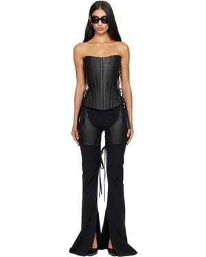 KNWLS Veil Leather Chaps & Corset - Black