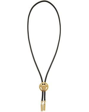 Versace Black Bolo Tie Necklace