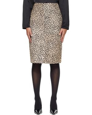 Rohe Jupe Crayon Midi En Cuir À Poil De Veau - Noir