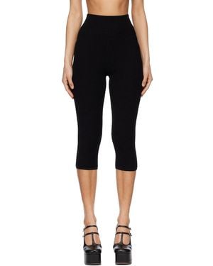 Chloé Capri Legging Stretch Knit Shorts - Black