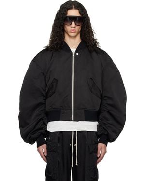 Rick Owens Temple Secchia Flight Jacket - Black