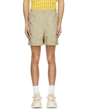 WOOYOUNGMI Beige Nylon Shorts - Multicolour
