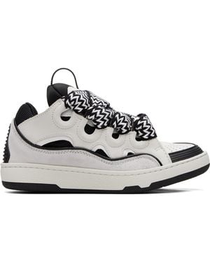Lanvin Bicolor Curb Sneakers - White