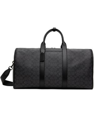 COACH Gotham Signature Canvas Duffle Bag - Black
