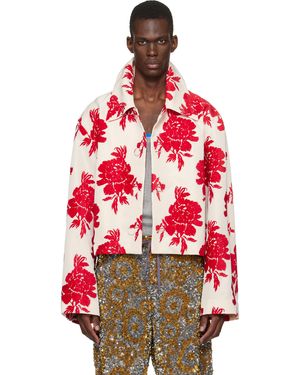 Dries Van Noten Off- Floral Jacket - Red
