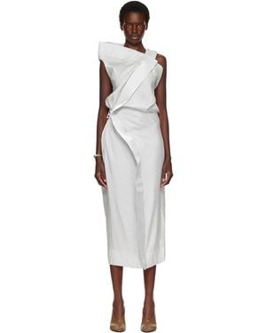 Issey Miyake Ssense Exclusive Mercury Midi Dress - White