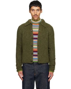 Dries Van Noten Alpaca Cardigan - Green