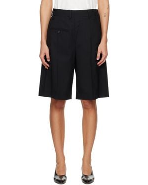 MM6 by Maison Margiela Wool-Blend Tailored Shorts - Black