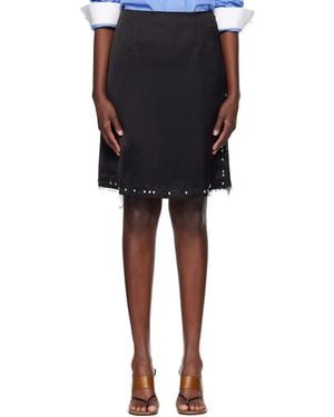 Wales Bonner Iris Studded Midi Skirt - Black
