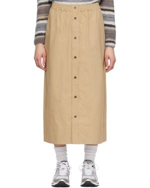 A.P.C. Organic Cotton Midi Skirt - Natural