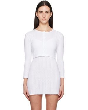 Cou Cou 'the Crop Cardi' Cardigan - White