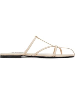 Jil Sander Off- Cage Flat Sandals - Black